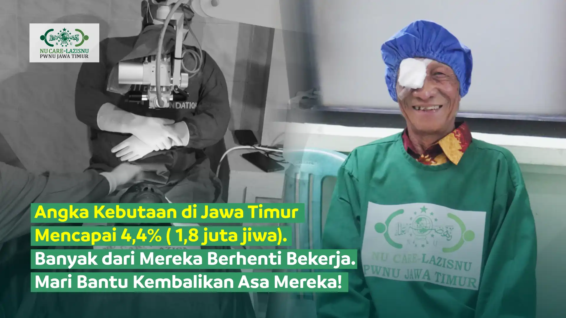 Pulihkan Pandangan, Pulihkan Harapan. Ayo Bantu Operasi Katarak Gratis!