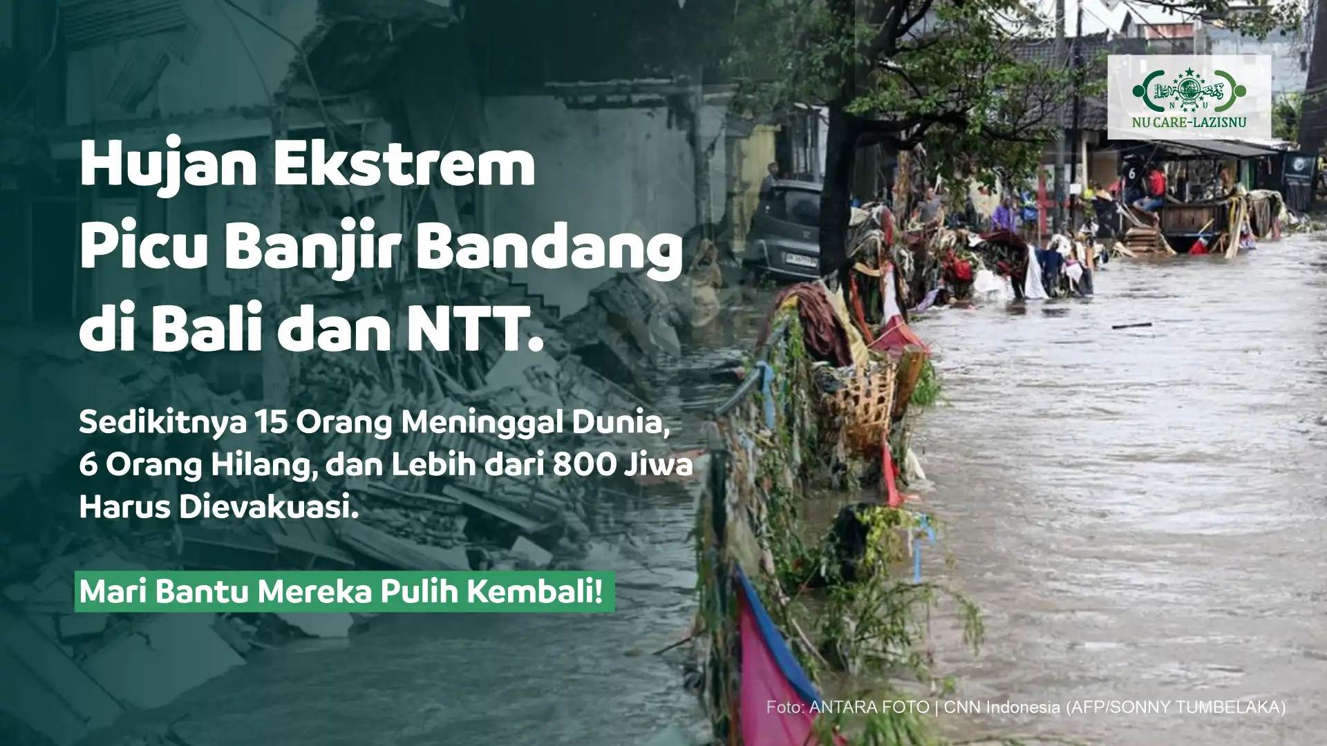 NU Peduli Bencana Banjir di Indonesia
